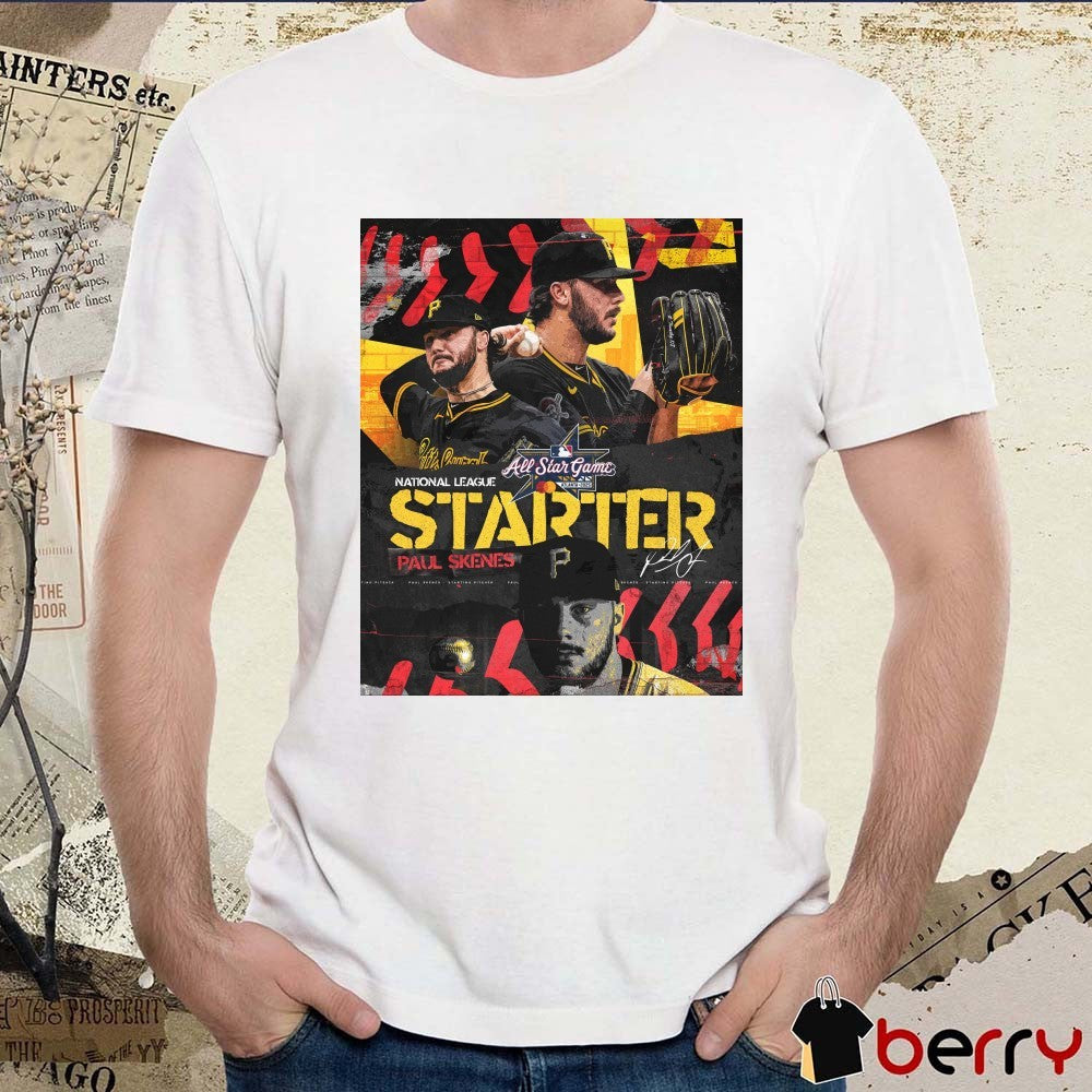 Pittsburgh Pirates Paul Skenes 2025 MLB All-Star Game for the National League Starter Signature Poster t-shirt