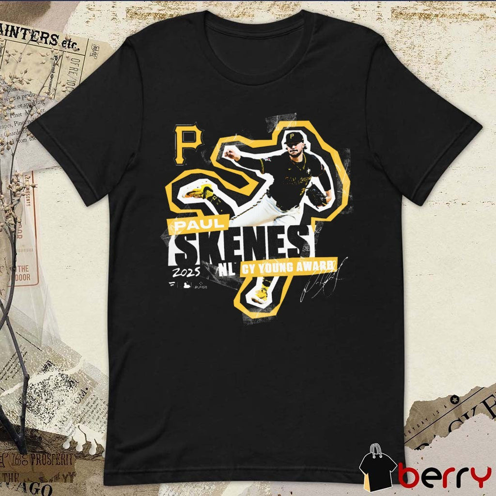 Pittsburgh Pirates Paul Skenes 2025 National League Cy Young Award Winner Signature t-shirt