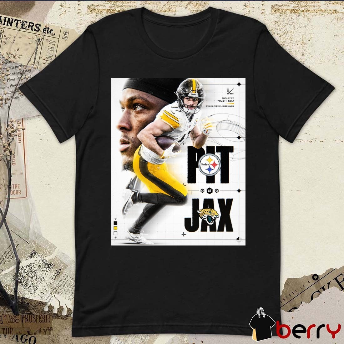 Pittsburgh Steelers At Jacksonville Jaguars NFL August 9th 2025 EverBank Stadium in Jacksonville, FL Poster t-shirt