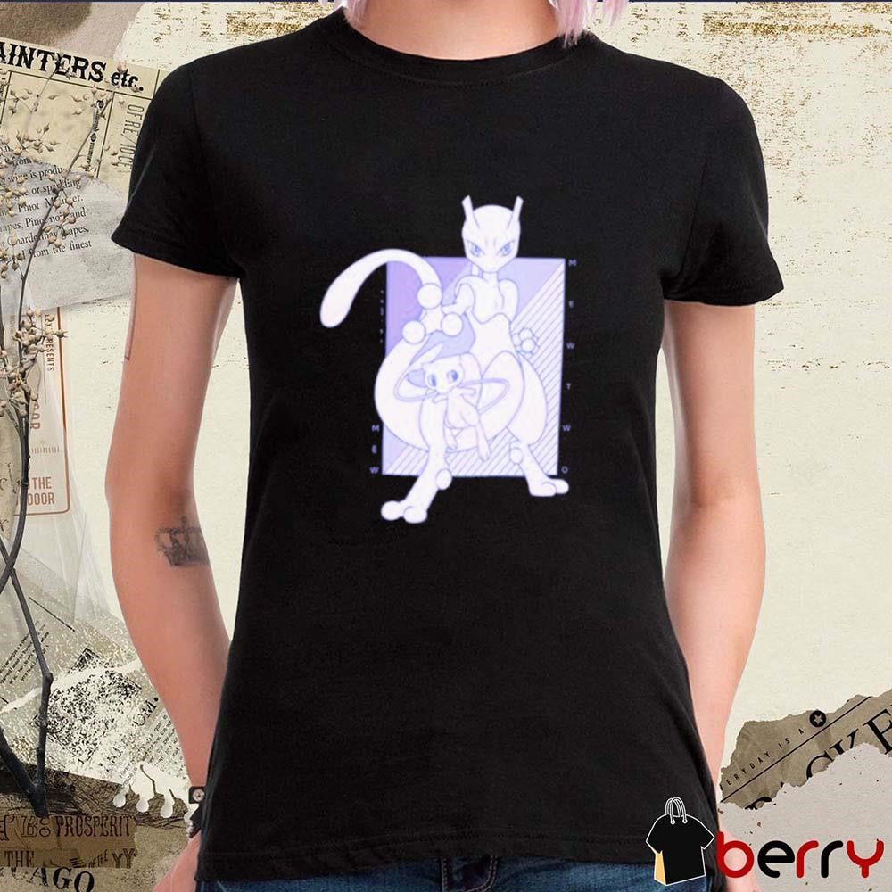 Pokemon Mewtwo And Mew Tonal Portrait t-shirt