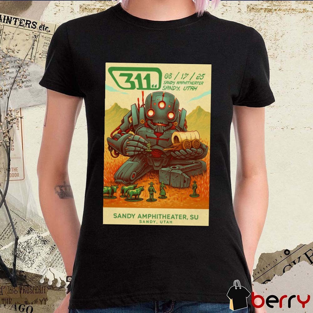 Poster 311 Band August 17 2025 Sandy Amphitheater SU Sandy Utah t-shirt