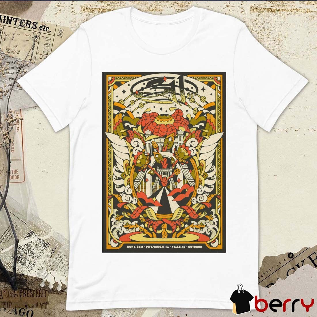 Poster 311 Band July 01 2025 In Pittsburgh PA Stage AE Outdoor Concert t-shirt