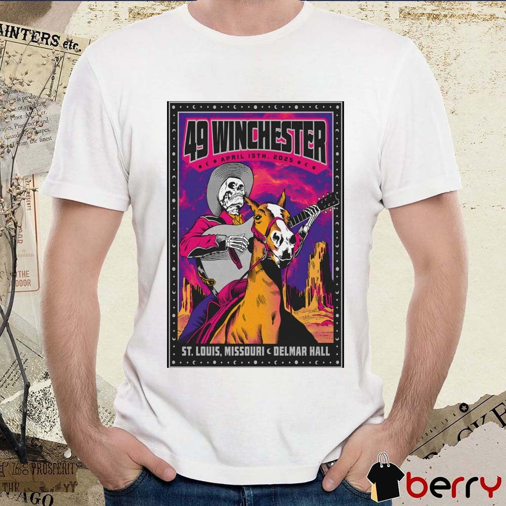 Poster 49 Winchester Delmar Hall Saint Louis Missouri April 15 2025 Concert t-shirt