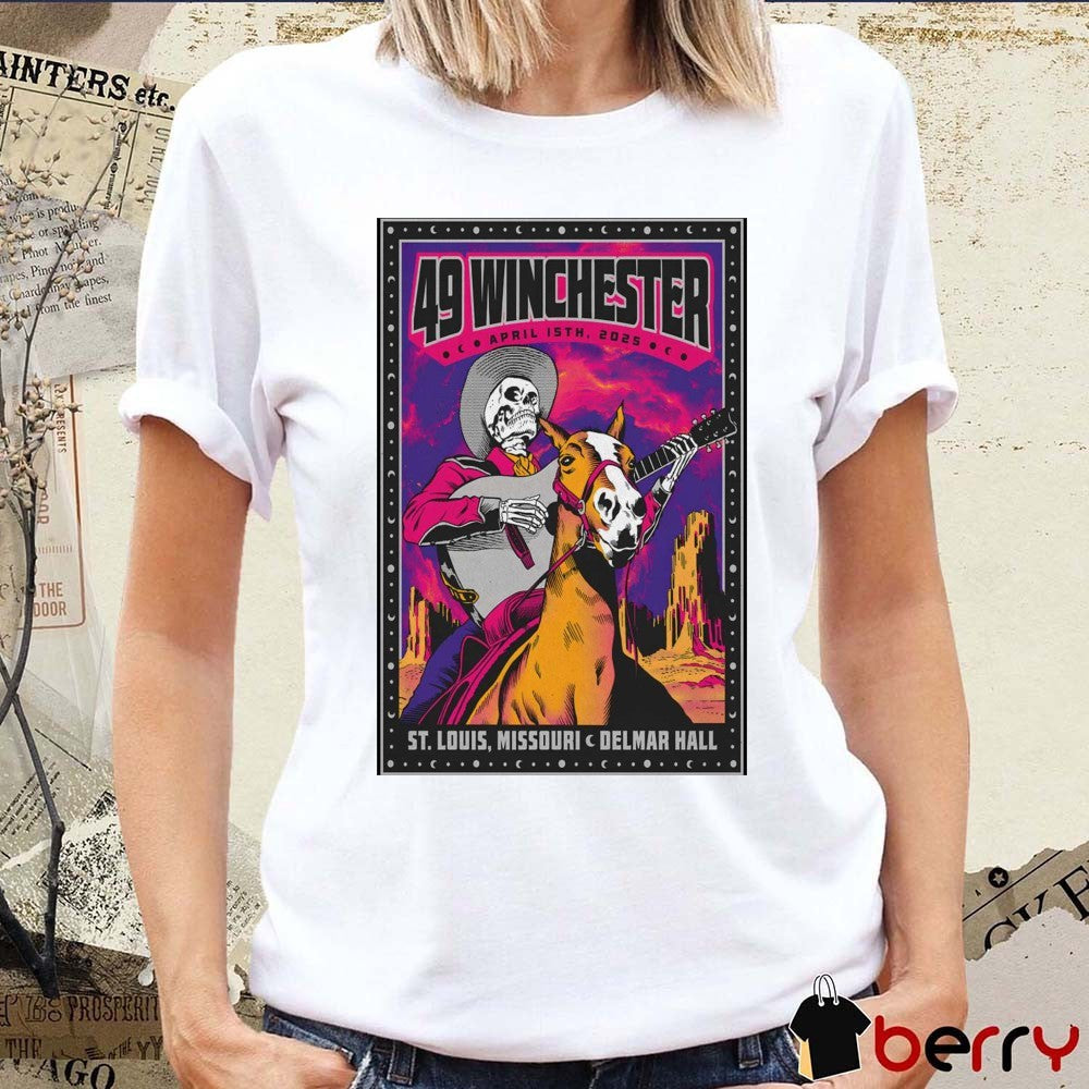 Poster 49 Winchester Delmar Hall Saint Louis Missouri April 15 2025 Concert t-shirt