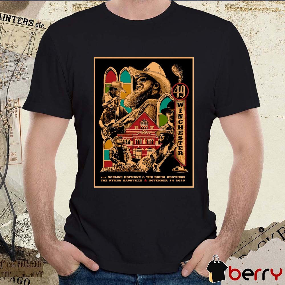 Poster 49 Winchester The Ryman Nashville Tennessee November 14 2025 t-shirt