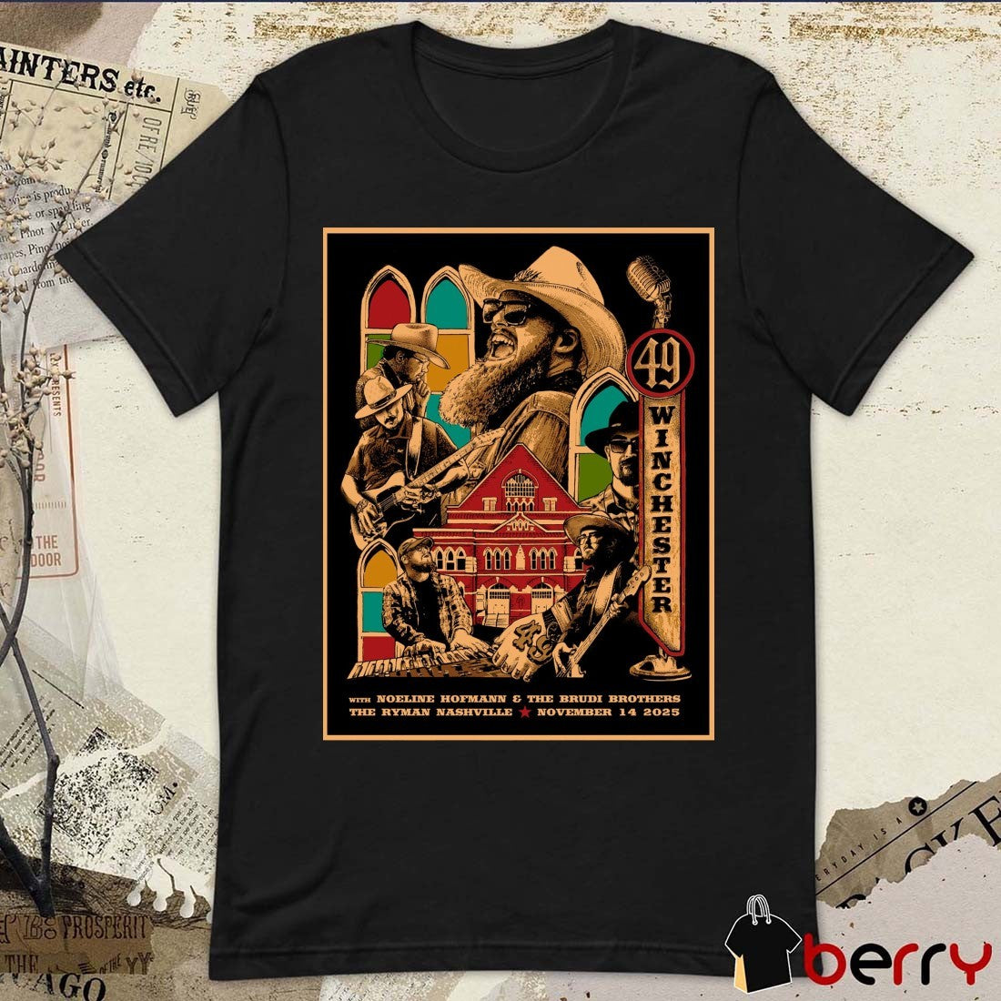 Poster 49 Winchester The Ryman Nashville Tennessee November 14 2025 t-shirt