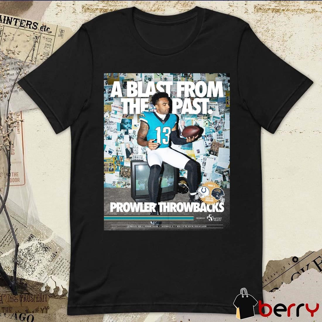 Poster A Blast From The Past Prowler Throwbacks Week 5 Indianapolis Colts vs Jacksonville Jaguars NFL 2024 t-shirt