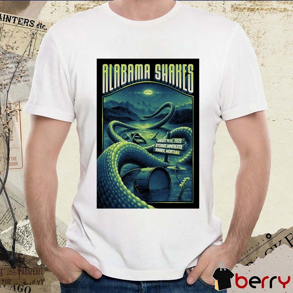 Poster Alabama Shakes August 19 2025 KettleHouse Amphitheater In Bonner MT t-shirt