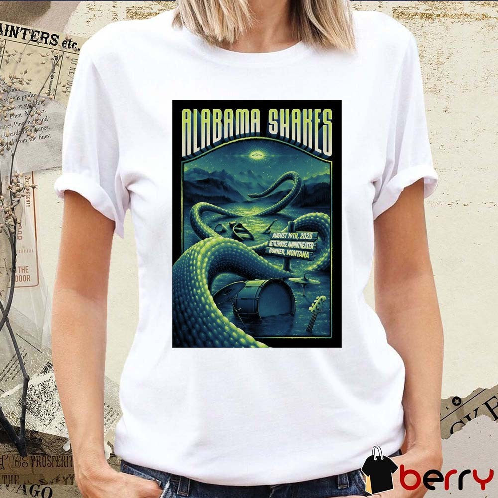 Poster Alabama Shakes August 19 2025 KettleHouse Amphitheater In Bonner MT t-shirt