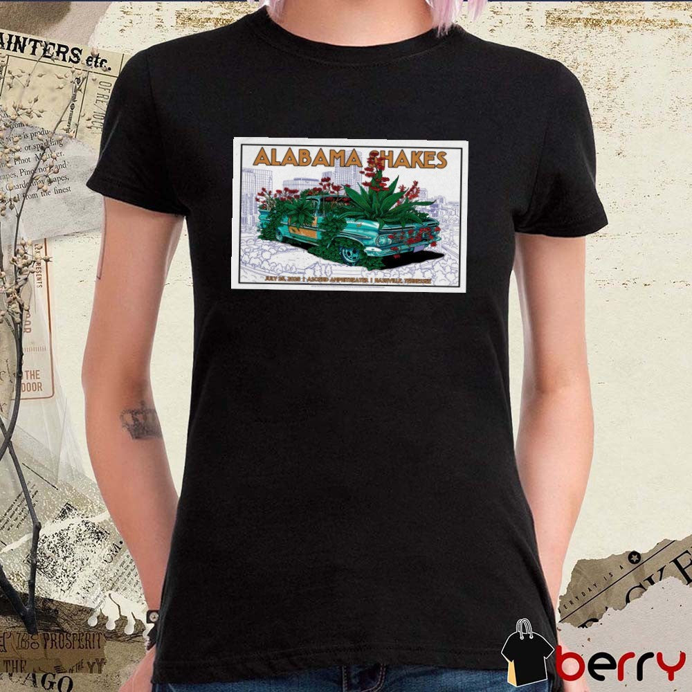 Poster Alabama Shakes July 25 2025 Ascend Amphitheater Nashville, TN Event t-shirt