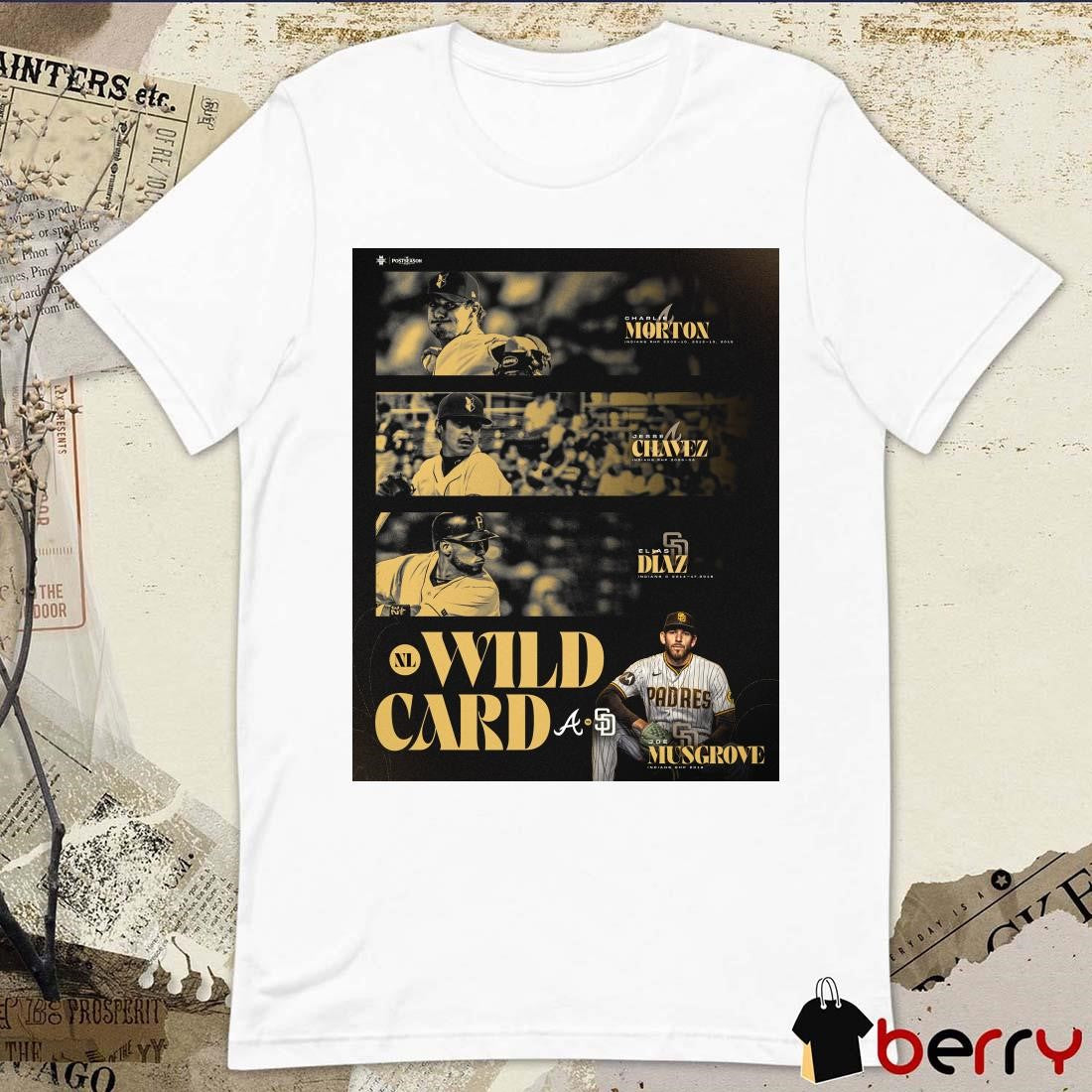 Poster Atlanta Braves vs San Diego Padres MLB NL Wild Card Players t-shirt