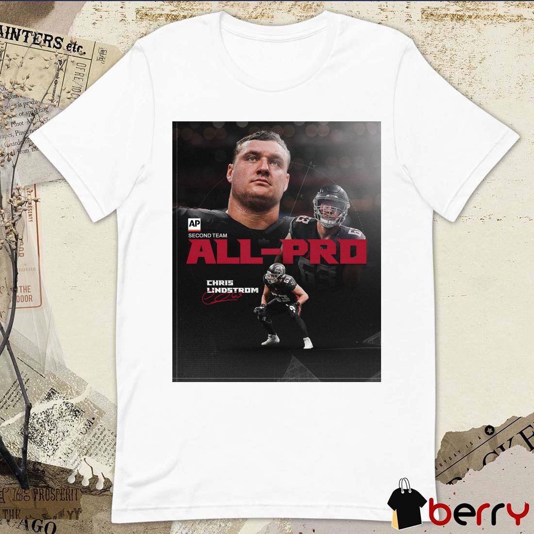 Poster Atlanta Falcons Chris Lindstrom AP Second Team All-Pro That’s Our G Signature t-shirt