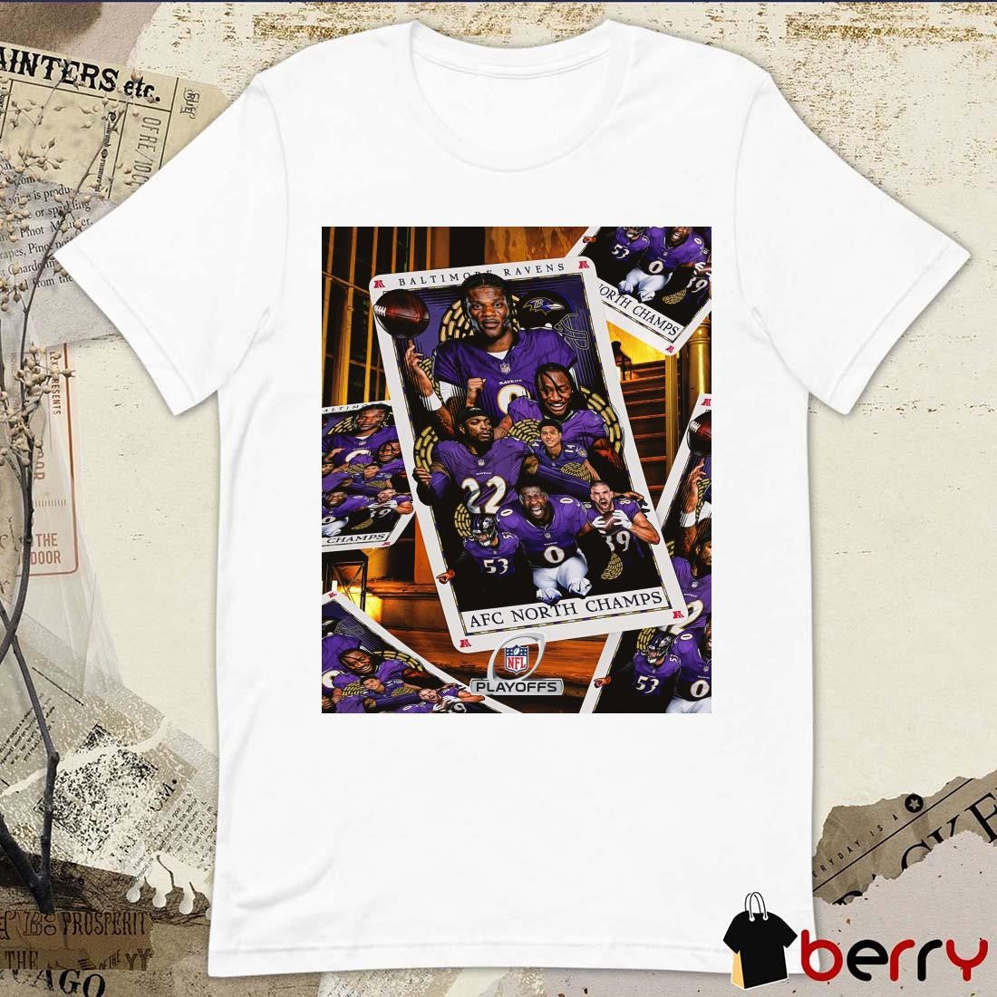 Poster Baltimore Ravens Win Cleveland Browns 2024 AFC North Champions NFL Playoffs t-shirt
