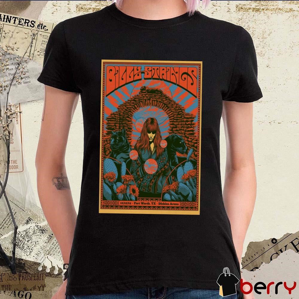 Poster Billy Strings Dickies Arena in Fort Worth TX Dec 12 2024 Tour t-shirt