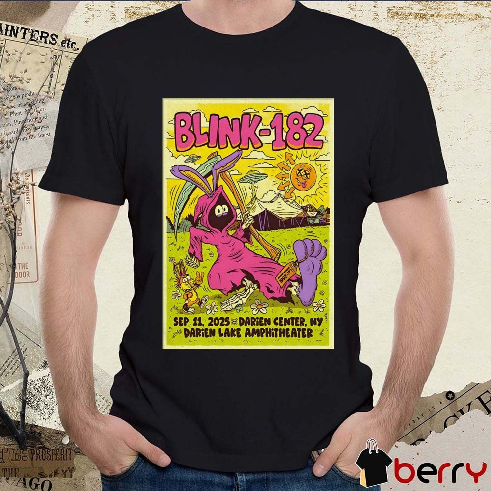 Poster Blink 182 Darien Lake Amphitheater In Darien Center NY September 11 2025 t-shirt
