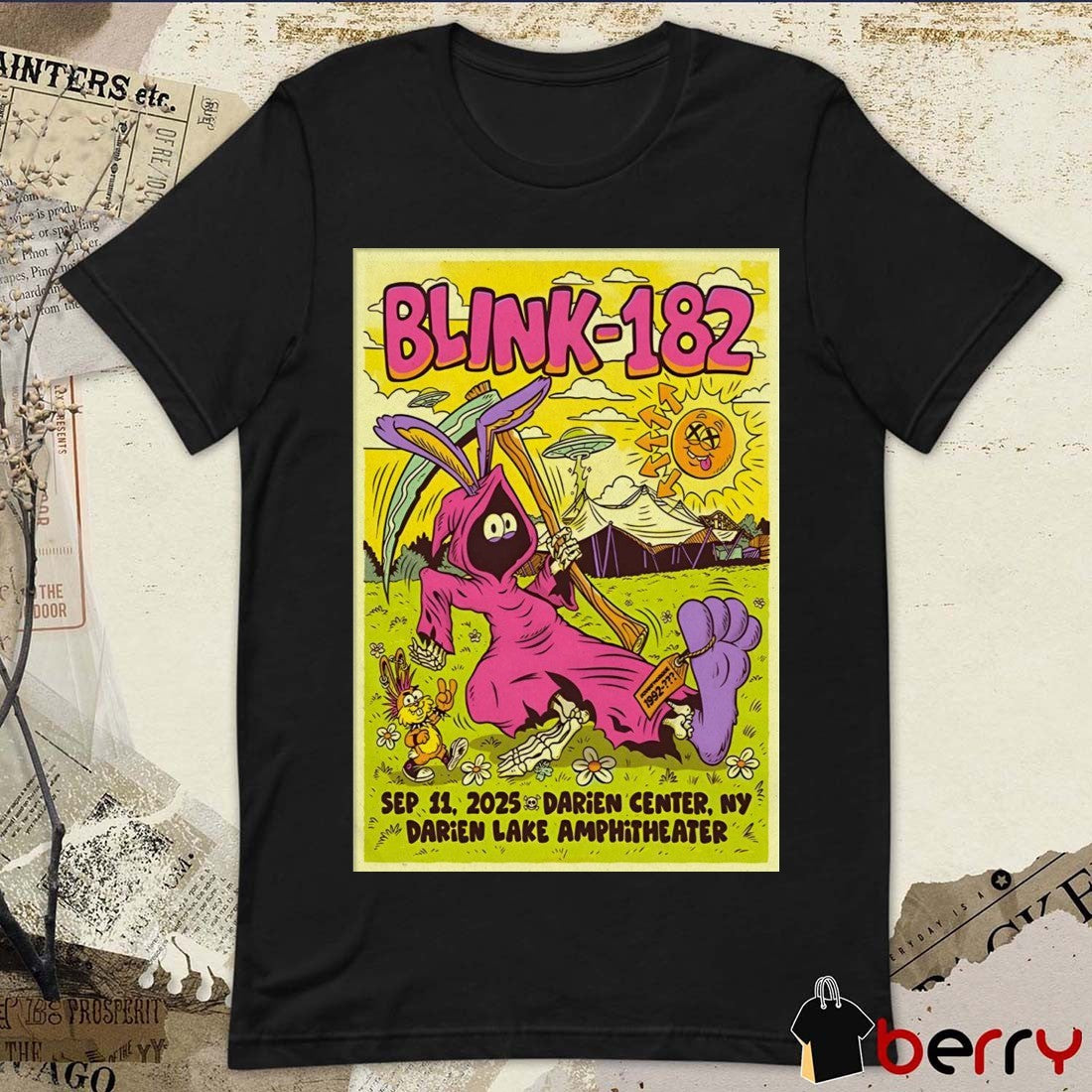 Poster Blink 182 Darien Lake Amphitheater In Darien Center NY September 11 2025 t-shirt