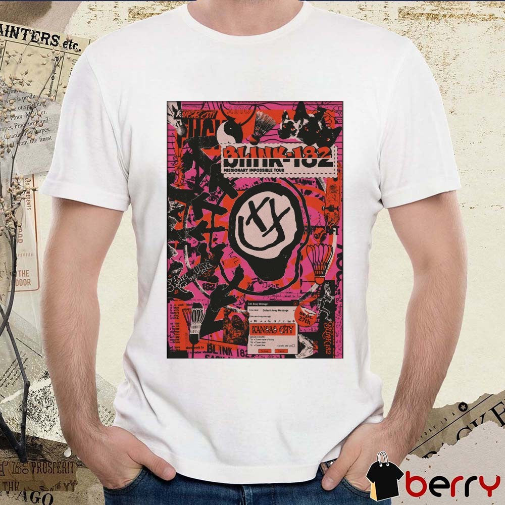 Poster Blink 182 Missionary Impossible Tour September 27 2025 T-Mobile Center Kansas City MO t-shirt
