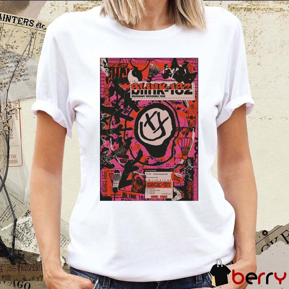 Poster Blink 182 Missionary Impossible Tour September 27 2025 T-Mobile Center Kansas City MO t-shirt