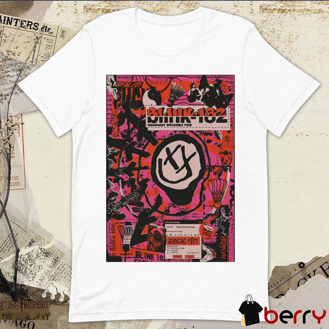 Poster Blink 182 Missionary Impossible Tour September 27 2025 T-Mobile Center Kansas City MO t-shirt