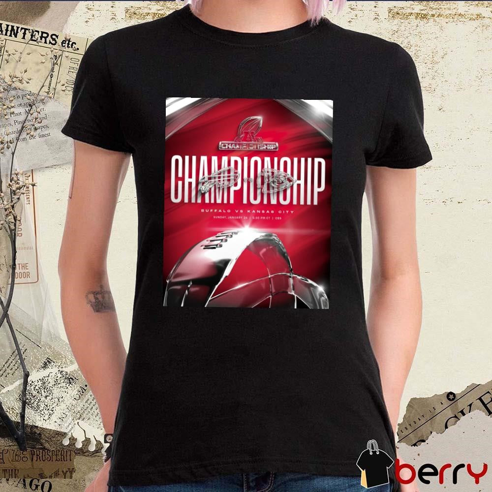 Poster Buffalo Bills Vs Kansas City Chiefs NFL For The AFC Championship Sunday January 26 2025 t-shirt