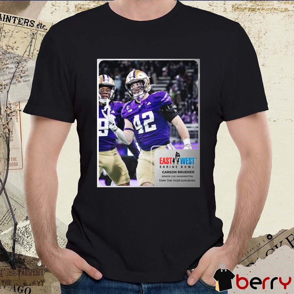 Poster Carson Bruener Senior LB Washington Tony The Tiger Sun Bowl East-west Shrine Bowl t-shirt