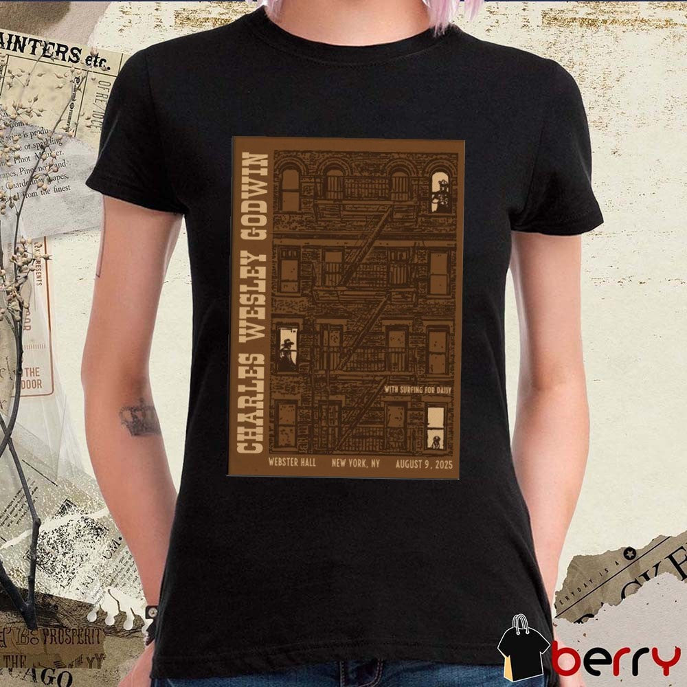 Poster Charles Wesley Godwin August 9 2025 Webster Hall In New York NY t-shirt