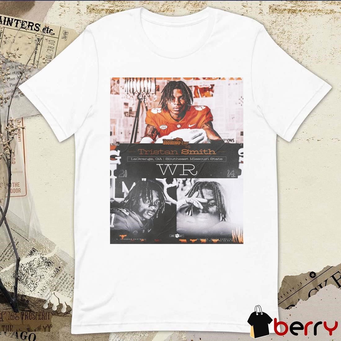 Poster Clemson Tigers Tristan Smith 2024 National Signing Day Southeast Missouri State t-shirt