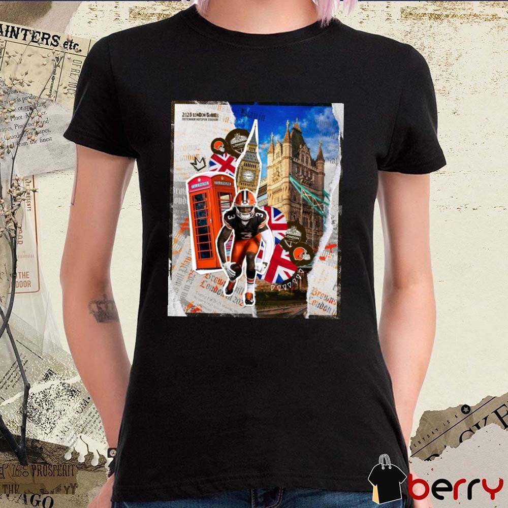 Poster Cleveland Browns NFL 2025 London Seasons Games At Tottenham Hotspur Stadium t-shirt