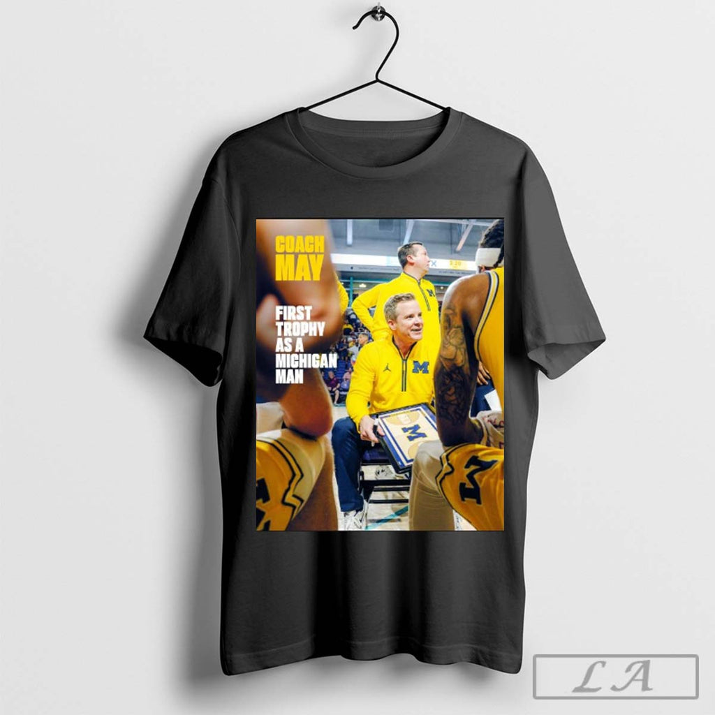 Poster Coach Dusty May Michigan Wolverines First Trophy As A Michigan Man Ncaa 2024