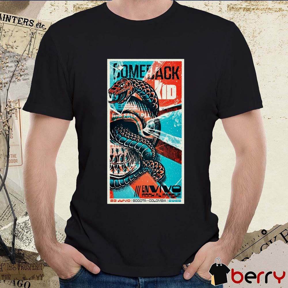 Poster Comeback Kid June 23 2025 In Bogota Colombia Envivo Rock AL Parque t-shirt