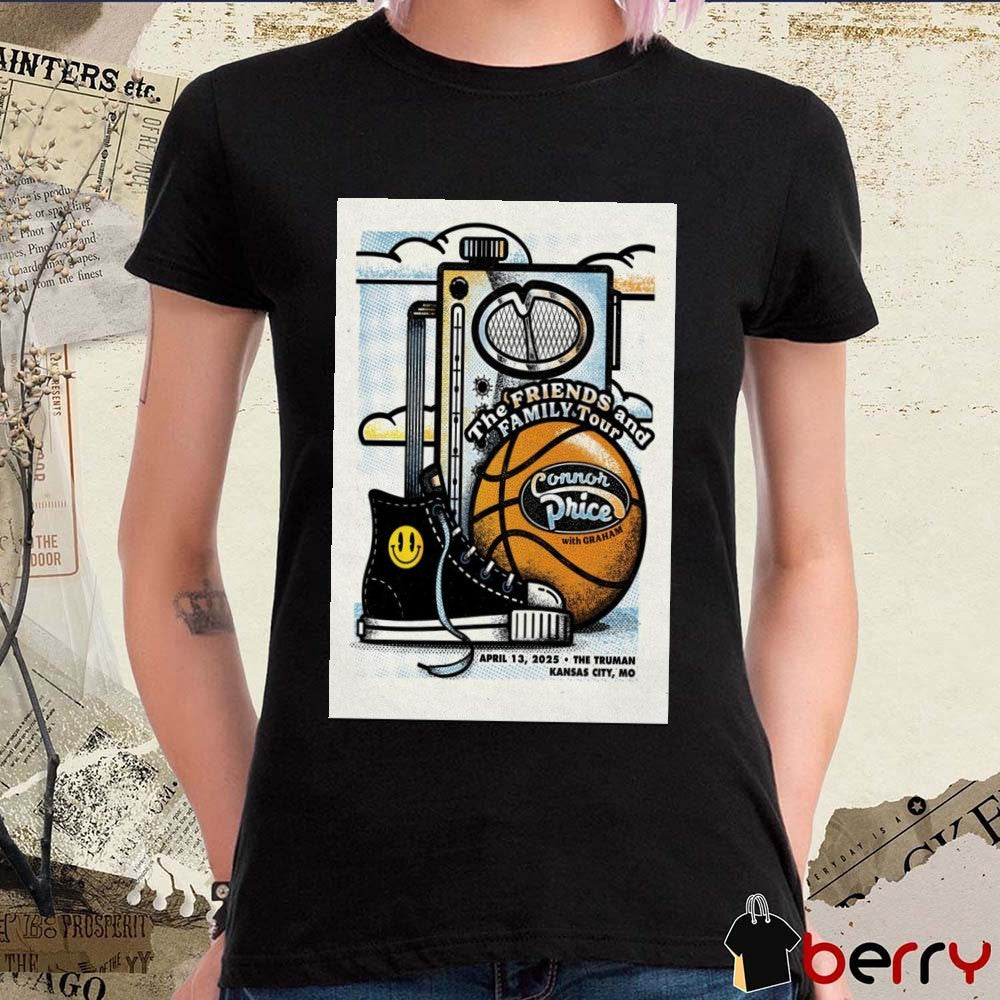 Poster Connor Price The Truman Kansas City MO April 13 2025 The Friends And Family Tour t-shirt