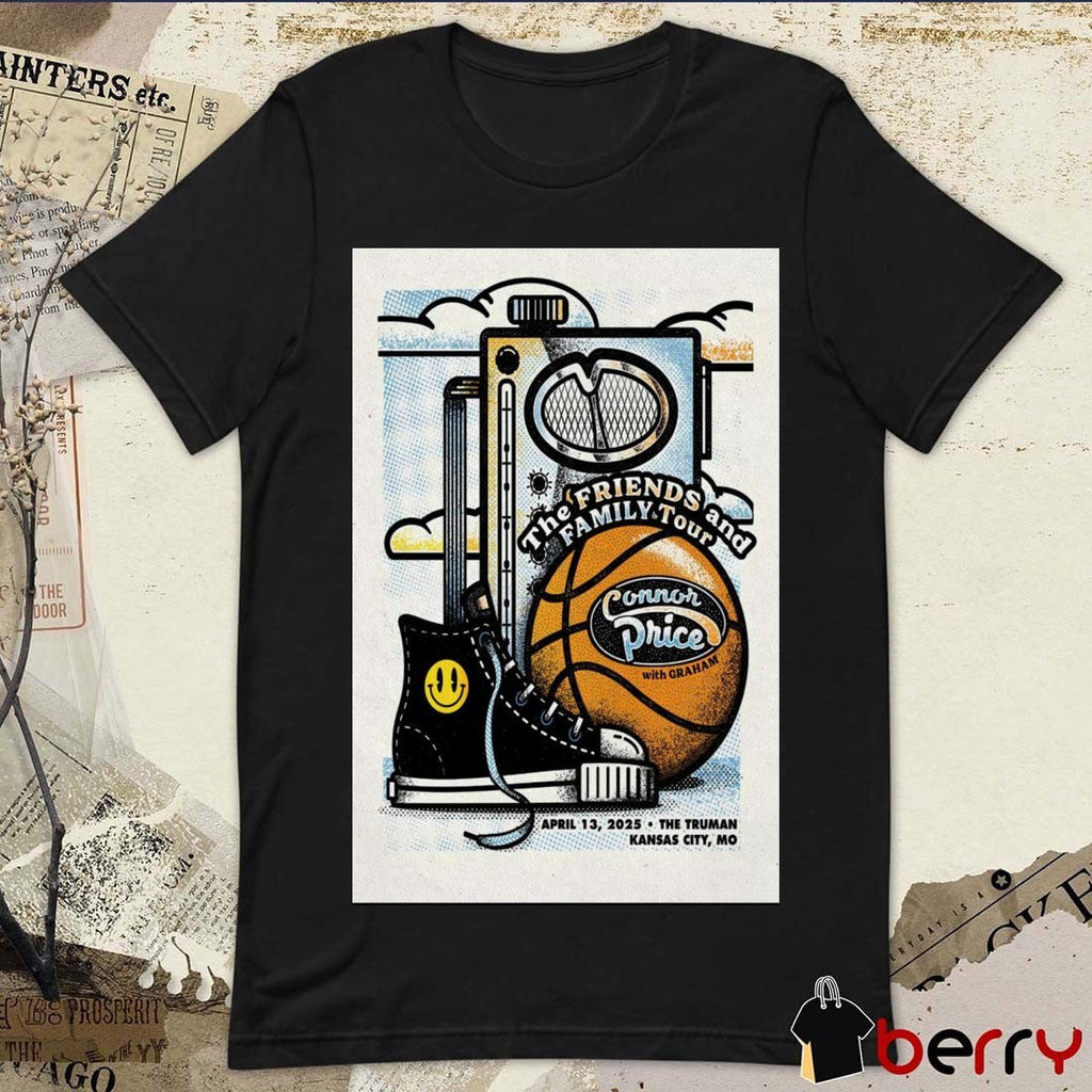 Poster Connor Price The Truman Kansas City MO April 13 2025 The Friends And Family Tour t-shirt