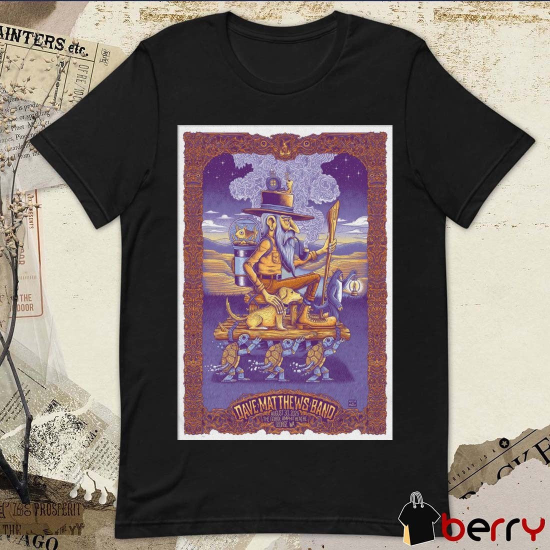 Poster Dave Matthews Band August 30 2025 The Gorge Amphitheatre In George WA t-shirt