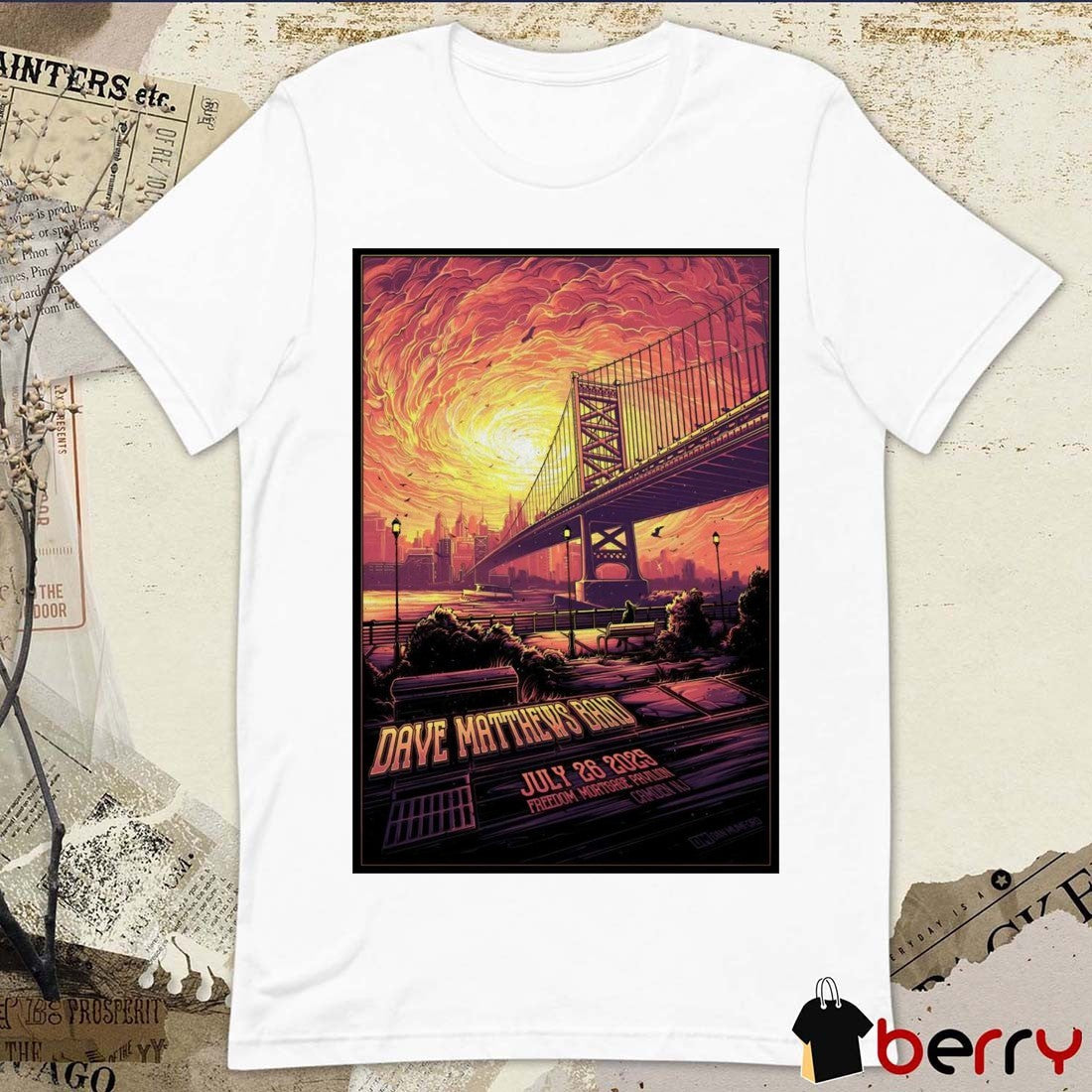 Poster Dave Matthews Band Freedom Mortgage Pavilion In Camden NJ On July 26 2025 t-shirt