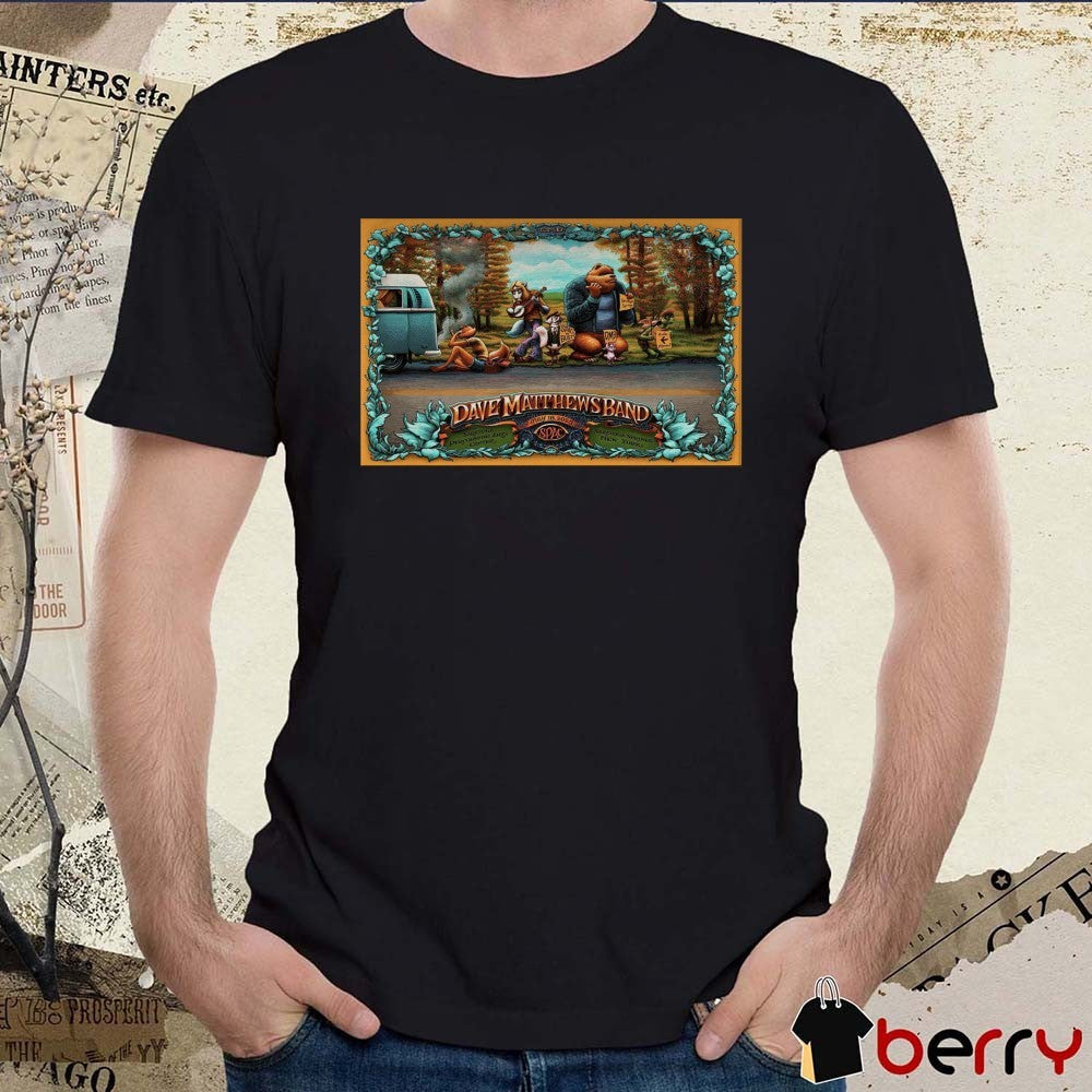 Poster Dave Matthews Band July 18 2025 Saratoga Performing Arts Center in Saratoga Springs NY Tour t-shirt