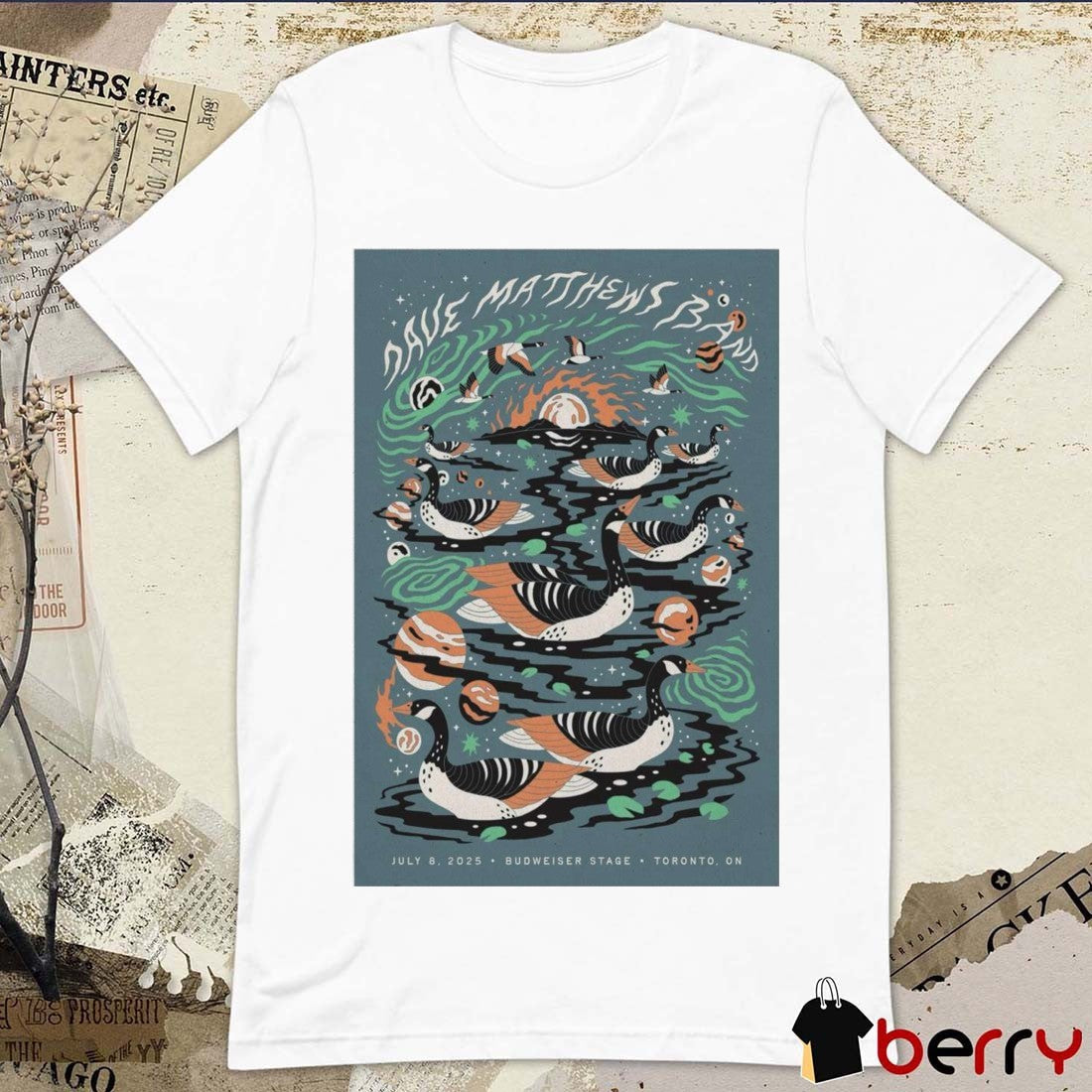 Poster Dave Matthews Band July 8 2025 Budweiser Stage in Toronto ON t-shirt