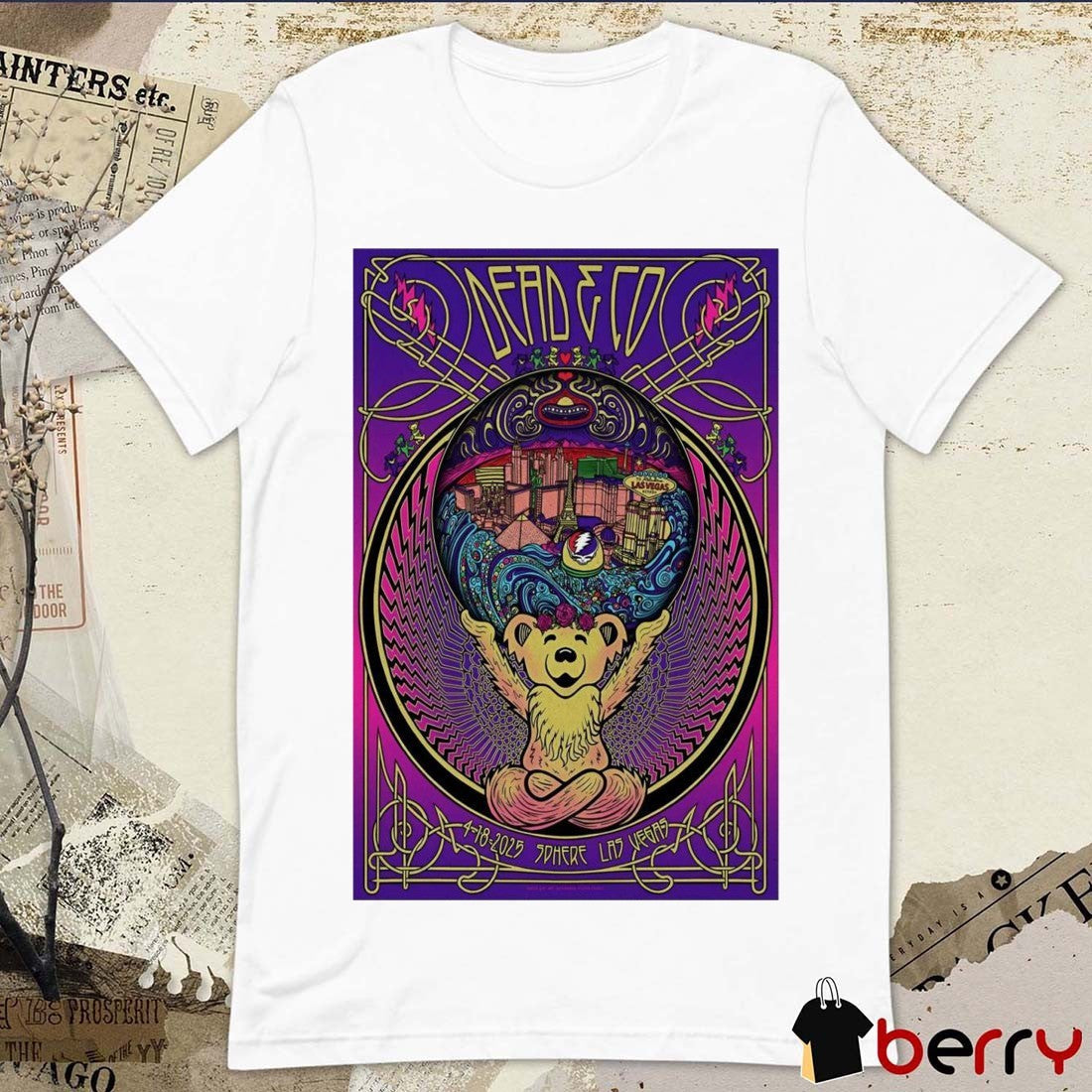 Poster Dead & Company April 18 2025 The Sphere Las Vegas NV t-shirt