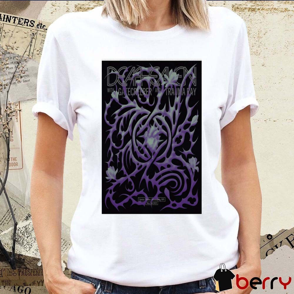 Poster Deafheaven Varsity Theater Minneapolis MN May 2 2025 Tour t-shirt