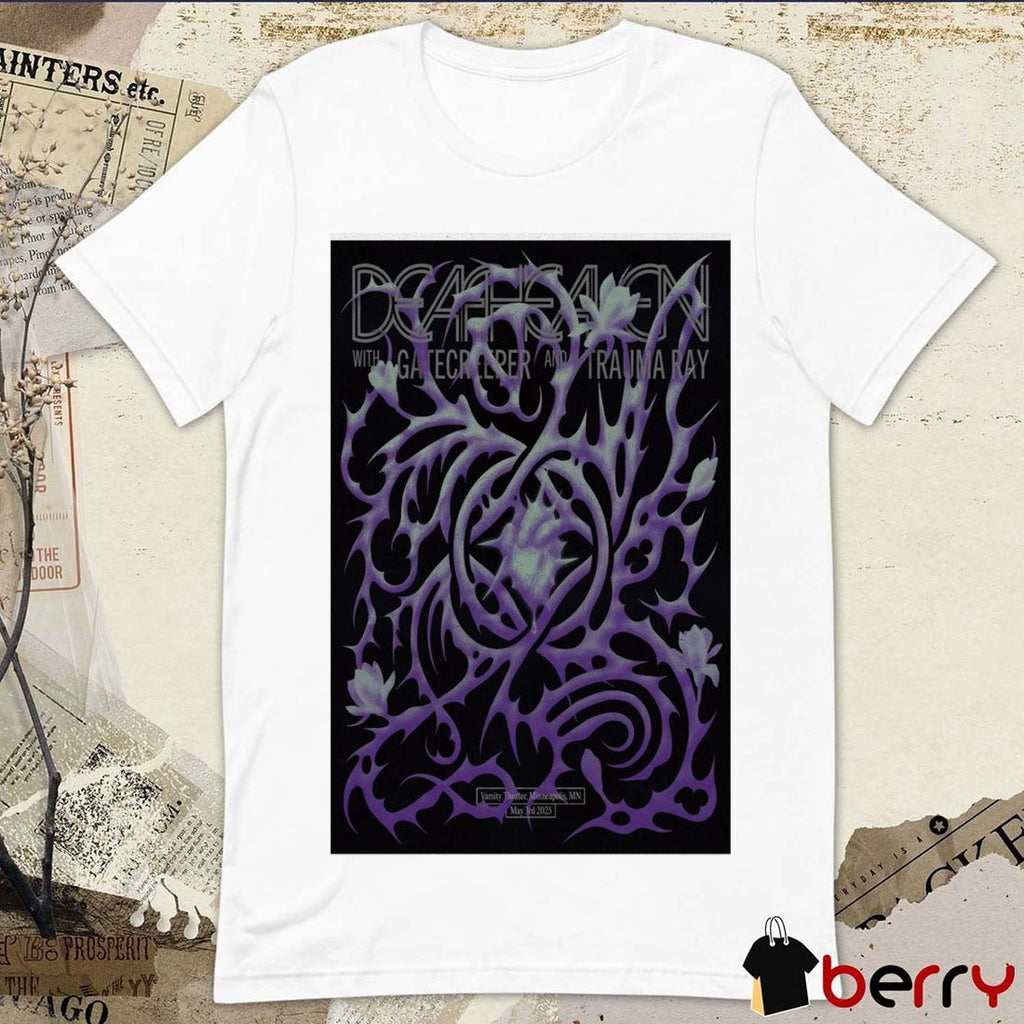 Poster Deafheaven Varsity Theater Minneapolis MN May 2 2025 Tour t-shirt