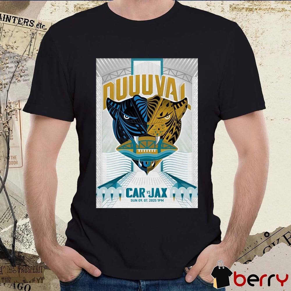 Poster Duuuval Carolina Panthers Vs Jacksonville Jaguars September 7 2025 Jacksonville FL t-shirt