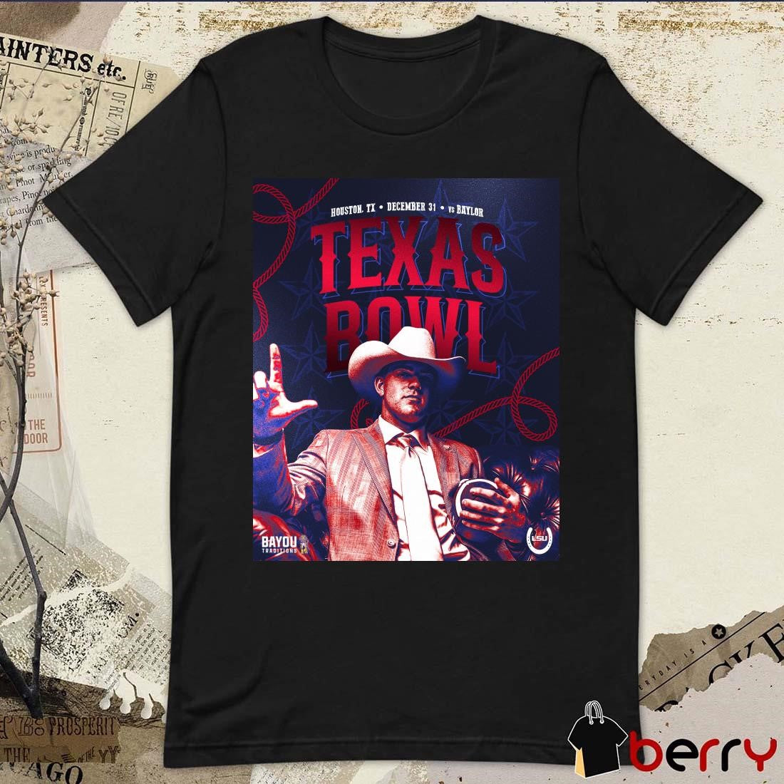 Poster Garrett Nussmeier Texas Bowl LSU Tigers Vs Baylor Bears Houston, Tx December 31 2024 t-shirt