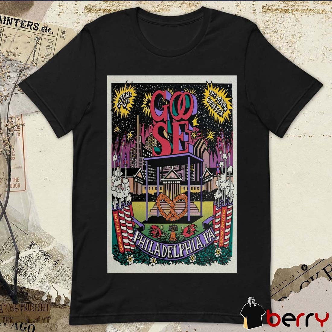 Poster Goose October 4 2025 TD Pavilion at the Mann in Philadelphia PA t-shirt