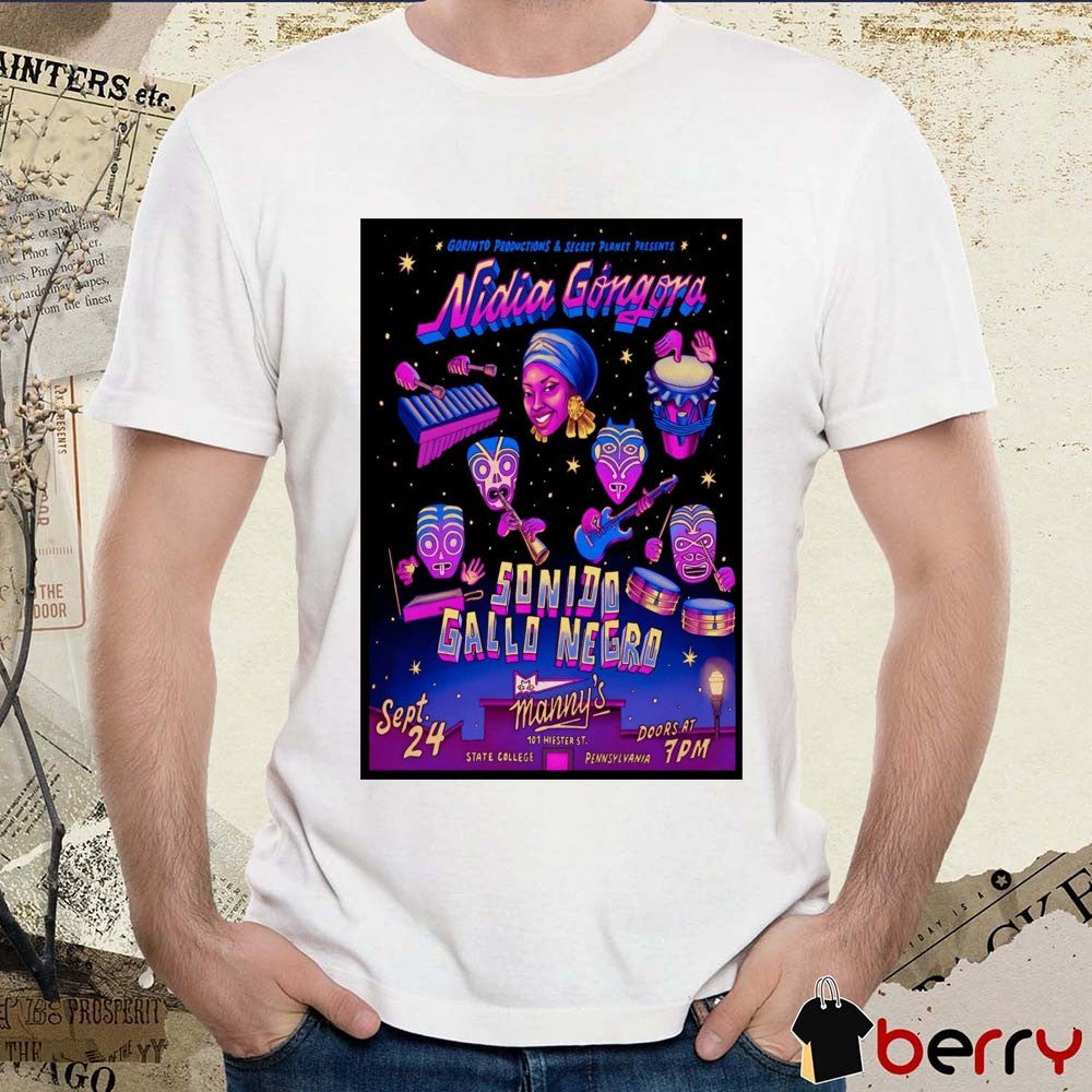 Poster Gorinto Productions & Secret Planet Presents Nidia Gongora September 24 2025 In State College PA t-shirt