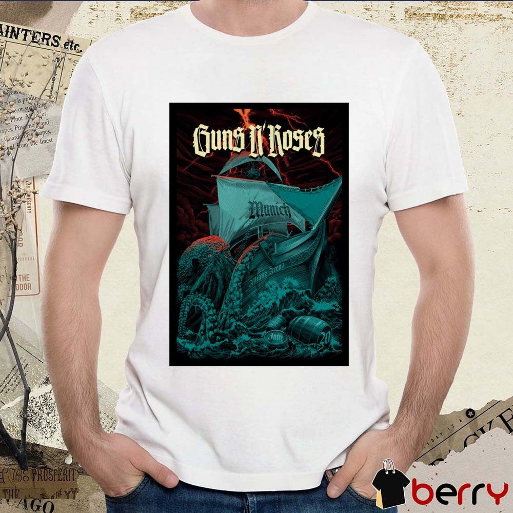 Poster Guns N’ Roses Allianz Arena In Munich DE June 20 2025 t-shirt