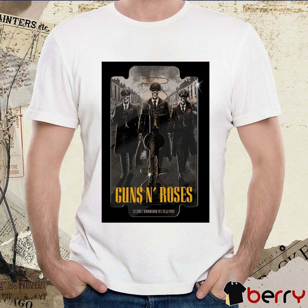 Poster Guns N’ Roses June 23 2025 Villa Park Birmingham England t-shirt