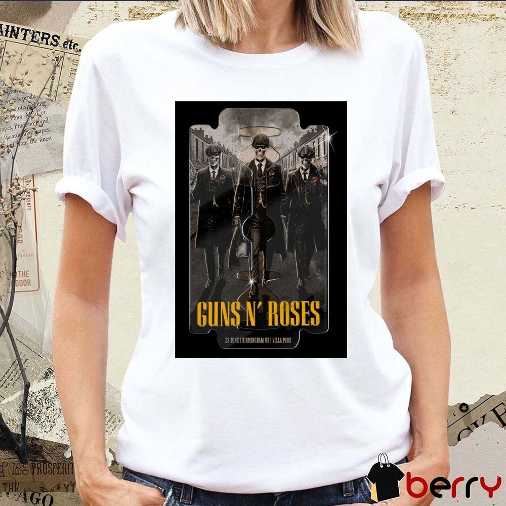 Poster Guns N’ Roses June 23 2025 Villa Park Birmingham England t-shirt