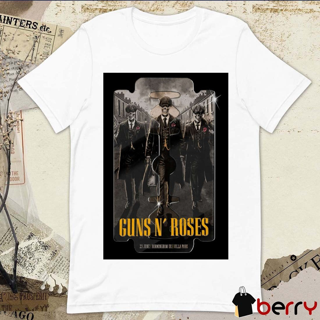 Poster Guns N’ Roses June 23 2025 Villa Park Birmingham England t-shirt