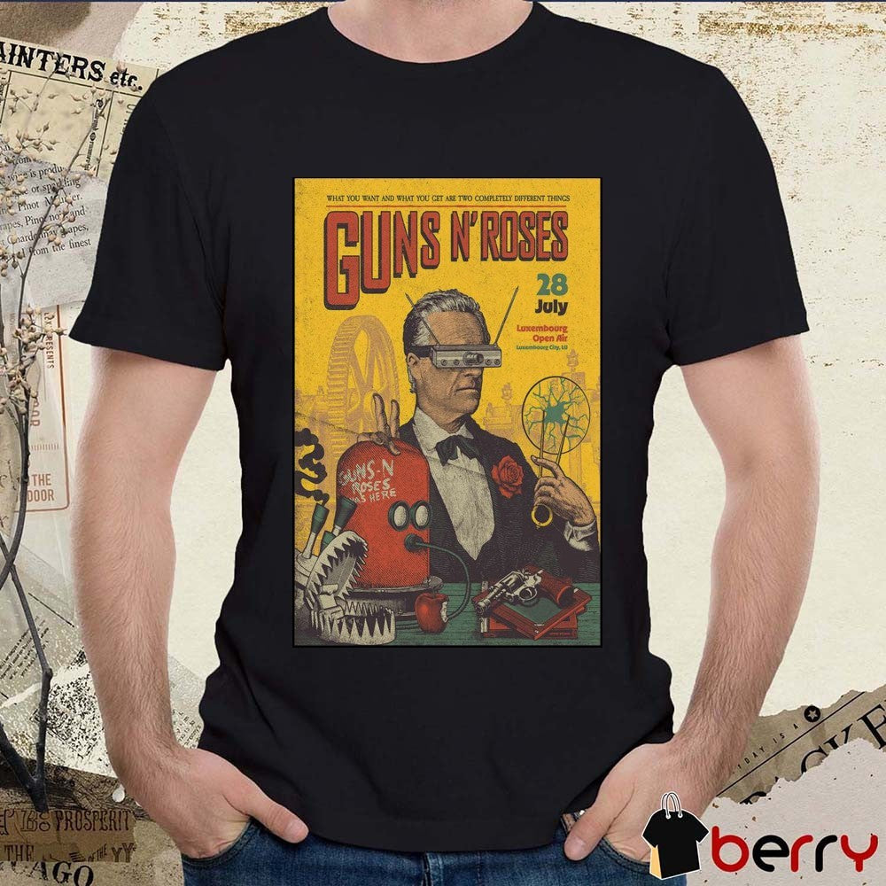 Poster Guns N’ Roses Luxembourg City LU At Luxembourg Open Air On July 28 2025 t-shirt