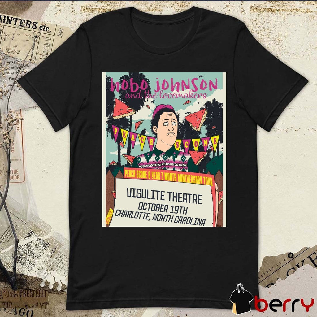 Poster Hobo Johnson October 19 2025 Charlotte NC Visulite Theatre t-shirt