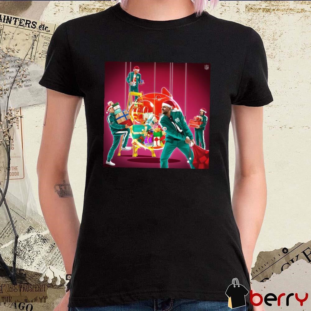 Poster Holiday Checklist Texans Steelers Ravens Chiefs NFL Christmas Gameday And Squid Game Season 2 t-shirt